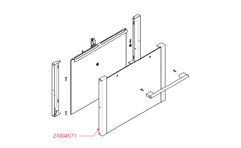 CONJUNTO MARCO CON VIDRIO EXTERNO HORNO EKA EKF 423 D UD # 21004571