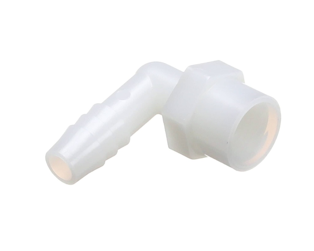 CODO DE 90?. PLASTICO. BLANCO. 1/4 X 3/8. A VALV. ENTRADA AGUA # ICO620049857