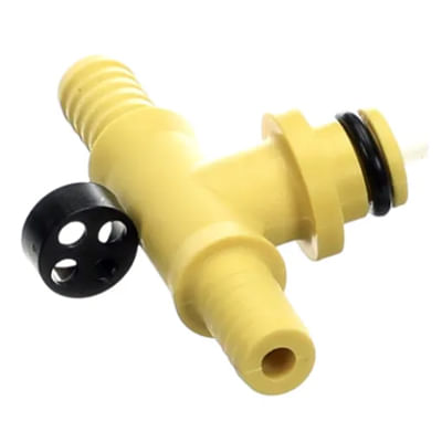 CONECTOR EN T. CO2. AMARILLO. BOMBA DE JARABE SHURFLO # SH94-178-17