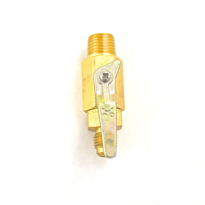 VALVULA CHECK CON LLAVE. REG RO2. 1/4 "NPT X 1/4" FLARE. BRASS # ICO6600CA