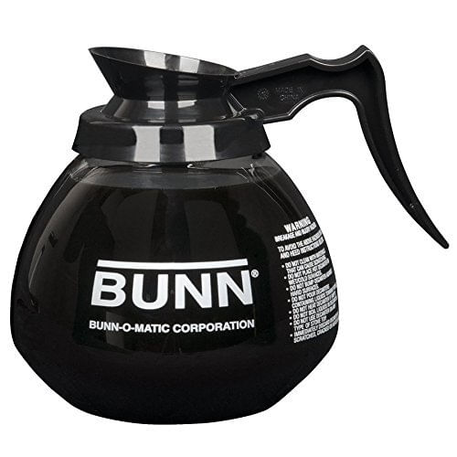 [BUNN] JARRA DE VIDRIO BUNN. NEGRA. CAJA 24 UNIDADES # BU42400.0024